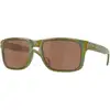 Image de Oakley Homme Oakley OO9102 HOLBROOK 9102AN Lunettes de soleil O_matter Vert Marron Carré Polarisé