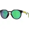 Image de Oakley Homme Oakley OO9242 HSTN 924222 Lunettes de soleil O_Matière Noir Vert Ronde Normale