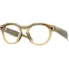 Image de Oakley Unisex Oakley Meta OW8002 Hstn 800208 Lunettes intelligentes O_Matière Jaune Marron Ronde Transitions Photochromique