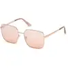 Image de Guess Femme Guess GU7615 28U Lunettes de soleil Métal Or Bordeaux Géométrique Normale