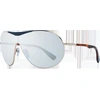 Image de Web - Lunettes de soleil, WE0282- forme de chat, couleur or, verres couleur bleu miroité,