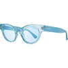 Image de Skechers, Occhiali da sole SE6100, forma a gatto, colore blu luc , colore lente blu
