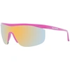 Image de Skechers - Lunettes de soleil pour femmes SE6106 en forme de masque, couleur violet brillant, verres couleur violet