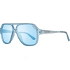 Image de Skechers - Lunettes de soleil pour hommes SE6119 forme goutte, couleur bleu mat, verres couleur bleu..,