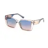 Image de Guess Femme Guess GU7818 57W Lunettes de soleil Injecté Beige Bleu Carré Normale Ombré
