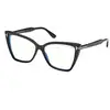 Image de TOM FORD Femme TOM FORD FT5844-B 001 Montures optiques Injecté Noir Cat Eye Normale