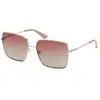 Image de Guess Femme Guess GU7866 32T Lunettes de soleil Métal Or Bordeaux Carré Normale Ombré