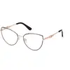 Image de Guess Femme Guess GU2954 005 Montures optiques Métal Noir Cat Eye Normale