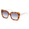 Image de Guess Femme Guess GU7889 53W Lunettes de soleil Acétate Havane Bleu Carré Normale Ombré