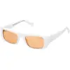 Image de Guess Unisex Guess GU8278 21E Lunettes de soleil Acétate Blanc Marron Carré Normale