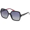 Image de Guess Femme Guess GU7921-H 01D Lunettes de soleil Injecté Noir Fumée Carré Polarisé