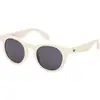 Image de Adidas Unisex Adidas OR0106 21A Lunettes de soleil Injecté Blanc Fumée Ronde Normale