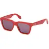 Image de Adidas Homme Adidas OR0110 66A Lunettes de soleil Acétate Rouge Fumée Carré Normale