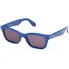 Image de Adidas Unisex Adidas OR0117 90A Lunettes de soleil Acétate Bleu Fumée Carré Normale