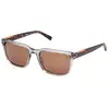 Image de Timberland Homme Timberland TB00008 20H Lunettes de soleil Injecté Gris Marron Carré Polarisé