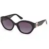 Image de Guess Femme Guess GU00104 01B Lunettes de soleil Injecté Noir Gris Ronde Normale Ombré