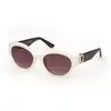 Image de Guess Femme Guess GU00104 21B Lunettes de soleil Injecté Blanc Gris Ronde Normale Ombré