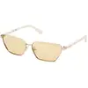 Image de Guess Femme Guess GU00106 21E Lunettes de soleil Métal Blanc Marron Géométrique Normale