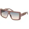 Image de Guess Femme Guess GU00109 58P Lunettes de soleil Injecté Beige Vert Masque Normale Ombré