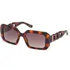 Image de Guess Femme Guess GU00110 52F Lunettes de soleil Injecté Havane Marron Géométrique Normale Ombré