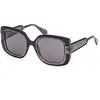 Image de MAX&Co Femme MAX&Co MO0096 01A Lunettes de soleil Injecté Noir Fumée Carré Normale
