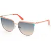 Image de Lunettes de soleil Guess GU00132 pour femme, doré pâle brillant, 58/13/140