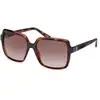 Image de Guess Femme Guess GU00157 52F Lunettes de soleil Injecté Havana Marrone Carré Normale Sfumato