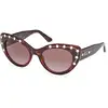 Image de Guess Femme Guess GU00163 52F Lunettes de soleil Injecté Havana Marrone Cat Eye Normale Sfumato