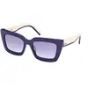 Image de Emilio Pucci Femme Emilio Pucci EP0202 90W Lunettes de soleil Acétate Bleu Bleu Carré Normale