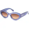 Image de Emilio Pucci Femme Emilio Pucci EP0227 90F Lunettes de soleil Acétate Bleu Marron Géométrique Normale