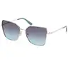Image de Guess Femme Guess GU00192 33W Lunettes de soleil Métal Or Bleu Papillon Normale