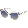 Image de Guess Femme Guess GU00196 20W Lunettes de soleil Injecté Gris Bleu Carré Normale