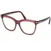 Image de TOM FORD Femme TOM FORD FT6042-B 69 Montures optiques Acétate Bordeaux Papillon Normale