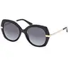 Image de Guess Femme Guess GU00215 01B Lunettes de soleil Injecté Noir Fumée Ronde Normale