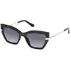 Image de Guess Femme Guess GU00216 01B Lunettes de soleil Injecté Noir Fumée Carré Normale