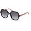 Image de Guess Unisex Guess GU00230 01B Lunettes de soleil Injecté Noir Fumée Carré Normale