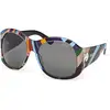 Image de Emilio Pucci Femme Emilio Pucci EP0233 99A Lunettes de soleil Acétate Fantaisie Fumée Géométrique Normale