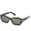 Image de Emilio Pucci Femme Emilio Pucci EP0235 55N Lunettes de soleil Acétate Havane Vert Géométrique Normale