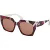 Image de Emilio Pucci Femme Emilio Pucci EP0197 99E Lunettes de soleil Acétate Multicolore Marron Papillon Normale