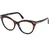 Image de TOM FORD Femme TOM FORD FT6091-B 052 Montures optiques Acétate La Havane Cat Eye Normale
