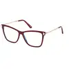 Image de TOM FORD Femme TOM FORD FT6097-B 069 Montures optiques Acétate Bordeaux Papillon Normale