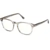 Image de TOM FORD Homme TOM FORD FT5868-B 045 Montures optiques Acétate Marron Carré Normale