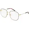 Image de Gucci Femme Gucci GG0396O 001 Montures optiques Métal Or Transparent Carré