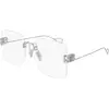 Image de Balenciaga Femme Balenciaga BB0113O 002 Montures optiques Métal Argent Transparent Carré