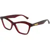 Image de Bottega Veneta Femme Bottega Veneta BV1096O 003 Montures optiques Acétate Rouge Transparent Cat Eye