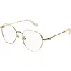Image de Gucci Femme Gucci GG1145O 003 Montures optiques Métal Or Ronde