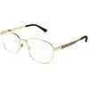 Image de Gucci Homme Gucci GG1225O 002 Montures optiques Métal Or Carré