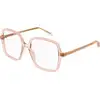 Image de Gucci Femme Gucci GG1003O 006 Montures optiques Rose Transparent Carré