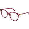 Image de Gucci Femme Gucci GG1453OK 003 Montures optiques Acétate Bordeaux Transparent Ronde