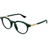 Image de Bottega Veneta Homme Bottega Veneta BV1263O 004 Montures optiques Acétate Vert Ronde
